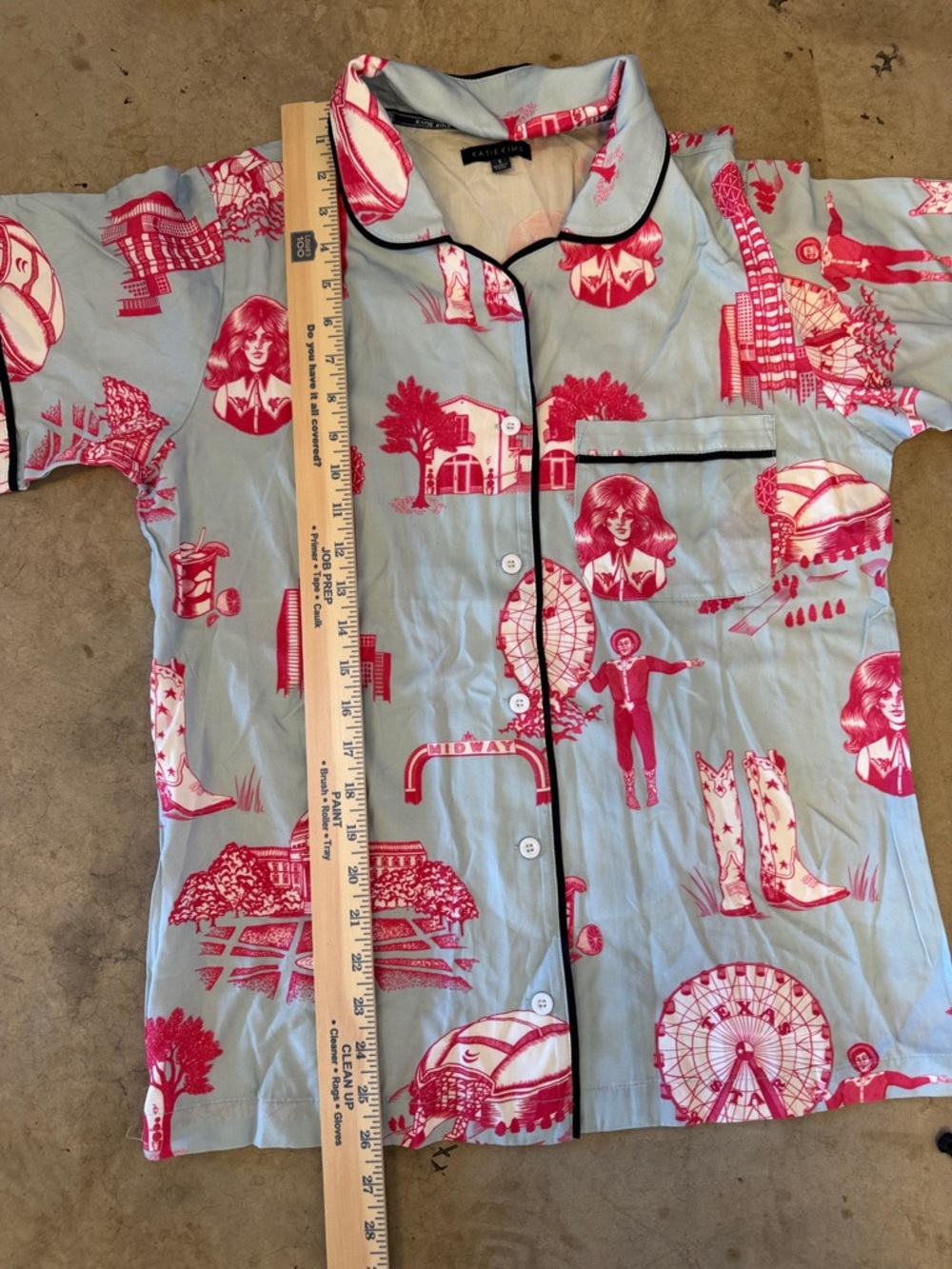 Katie Kime DALLAS TOILE PAJAMA PANTS SET - Picture 9 of 9